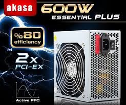 AKASA 600W ESSENTIAL PLUS 12CM FAN 20+4 PIN 80+